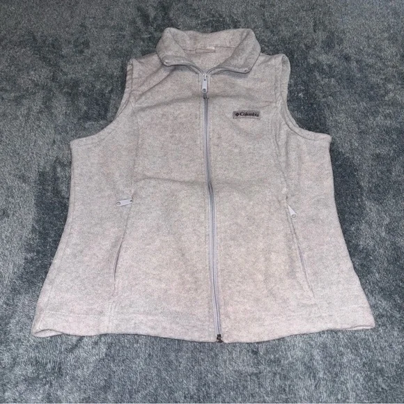 Columbia Women’s Fleece Zip Front Vest in Gray Size Medium - Picture 2 of 5